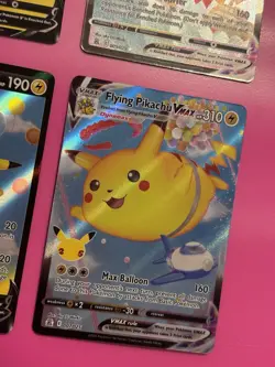 Surfing Pikachu & Flying Pikachu V & Vmax 4 Card Set Pokemon TCG Celebrations NM - Image 5