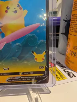 Pokemon TCG Surfing Pikachu v Celebrations Holo Rare Card 008/025 - Image 3