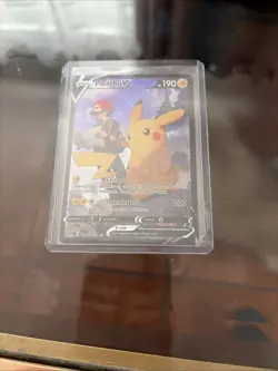 Pokemon TCG Pikachu v TG16/TG30 Lost Origin 2022 Full Art Holo Ultra Rare Card - Image 1