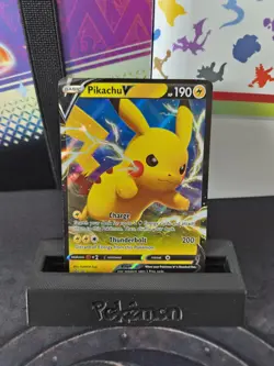 Pokemon TCG Pikachu V SWSH061 black Star Promo English Card - Image 2