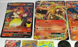 Lot of Charizard Pokemon Trading Cards & Coins - Image 2