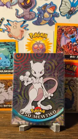 TOPPS POKEMON MEWTWO 2000 TV ANIMATION SERIES 3 #150 FOIL - LP+ - Image 1