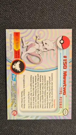 TOPPS POKEMON MEWTWO 2000 TV ANIMATION SERIES 3 #150 FOIL - LP+ - Image 3
