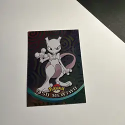 TOPPS POKEMON MEWTWO 2000 TV ANIMATION SERIES 3 #150 FOIL Blue Logo Silver - Image 1
