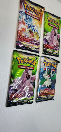 Brand New & Sealed Lot of 4 Pokemon Scarlet & Violet Booster Trading Card Game - Image 2