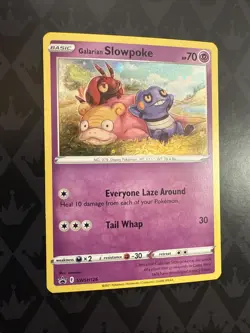 Galarian Slowpoke SWSH126 Evolving Skies Black Star Promo Holo Pokemon Card LP - Image 3