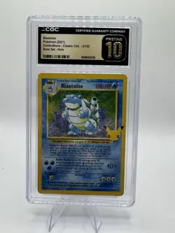 2021 POKEMON CELEBRATIONS CLASSIC COLL #2 BLASTOISE-HOLO CGC PRISTINE 10 - Image 1