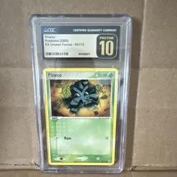CGC Pristine 10 Pineco 66/115 EX Unseen Forces 2005 Pokemon TCG Card - Image 1
