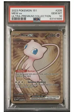 Pokemon TCG Mew EX Scarlet Violet-151 205/165 Holo Metal UPC Promo PSA 10 - Image 1