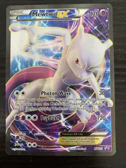 Pokemon Mewtwo EX TCG Full Art Holo Card Promo XY125 - Image 2