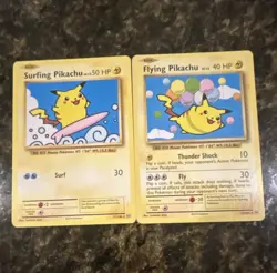 Pokemon TCG XY Promo Pikachu Surfing 111/108 & Flying 110/108 Lot 2 (2016) - Image 1