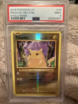 2016 Pokemon XY Pikachu Reverse Holo Foil PSA 9 With Surging Sparks Pack!! - Image 2