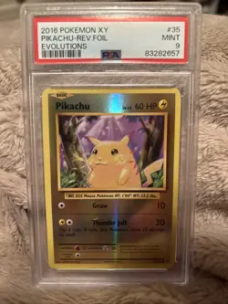 2016 Pokemon XY Pikachu Reverse Holo Foil PSA 9 With Surging Sparks Pack!! - Image 3
