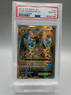 2016 POKEMON XY EVOLUTIONS #101 FULL ART/M CHARIZARD EX PSA 10 - Image 4