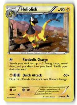 Pokemon Card Heliolisk - XY Flashfire LP Deck Exclusives Holo Rare 037/106 - Image 1