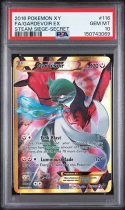 PSA 10 Gardevoir EX #116 Full Art Secret Rare XY Steam Siege Pokemon 2016 - Image 1
