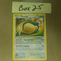 Pokemon CARD TCG Fates Collide Snorlax 77/124 RARE MP/HP - Image 1