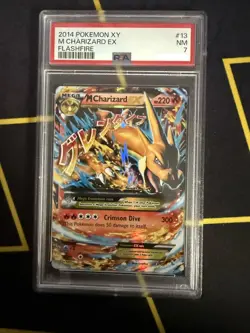 Pokemon TCG M Charizard EX (Y) Flashfire 13/106 (2014) Holo Ultra Rare PSA 7 - Image 1