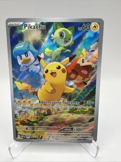 🔥Pikachu 027/SV-P Promo Holo Pokemon Adventuring Together TCG🔥 - Image 1