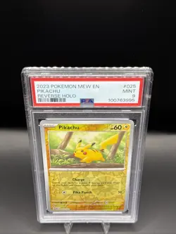 #025/165 Pikachu Reverse Holo PSA 9 MINT 2023 Pokemon TCG - Image 1