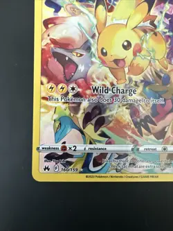 Pokemon TCG Crown Zenith Pikachu Holo Card 160/159 Secret Rare - Image 5