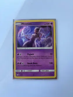 Pokemon TCG Mewtwo 12/18 Detective Pikachu Holo Rare Card - Image 1