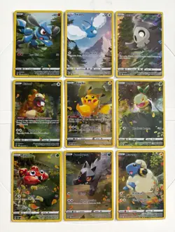 Pokemon TCG Crown Zenith Galarian Gallery 9-Card Holo Lot Pikachu GG26-GG34 - Image 1