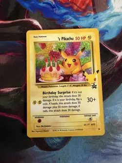 Nintendo Birthday Pikachu Promo Holo 24 Wotc Promo Pokemon TCG English - Image 1