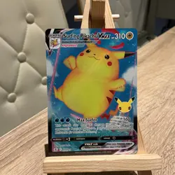 Pokemon Pikachu TCG Surfing VMAX Holo Ultra Rare Card 009/025 Celebrations NM - Image 1