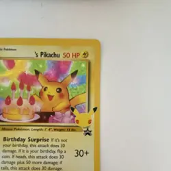 Pokemon TCG Birthday Pikachu Wotc Promo #25 Promo Holo English 1999 - Image 5