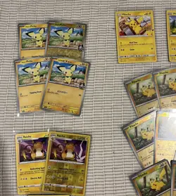 Pokemon TCG - Pikachu Raichu Pichu Reverse Holo & Non Holo Lot Of 33 - Image 2