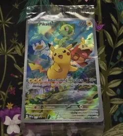 Pokemon TCG Pikachu Sv: Scarlet & Violet Promo 027 Holo Promo 60 HP Eng - Image 1