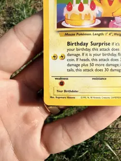 Pokemon TCG _____'s Pikachu 24/53 WOTC Promo Holo 50 HP English - Image 3