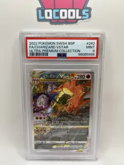 2022 POKEMON SWSH BLACK STAR PROMO #262 FULL ART/CHARIZARD VSTAR PSA 9 Mint - Image 1