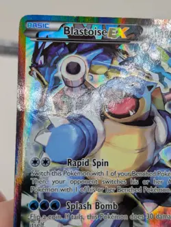 Blastoise EX XY122 Black Star Promo Full Art Holo Rare 2016 Pokemon Card - Image 3