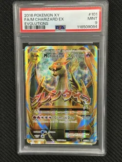 M Charizard EX Pokemon XY Evolutions Full Art Holo PSA 9 Mint #101/108 - Image 1