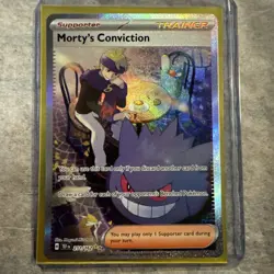 Pokemon TCG Morty's Conviction 211/162 SV05 Temporal Forces Full Art Holo NM Raw - Image 1
