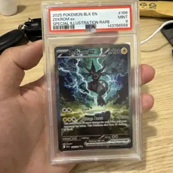 Pokemon TCG Zekrom EX Sir #166/086 Black Bolt PSA 9 Mint Full Art Graded Slab - Image 1