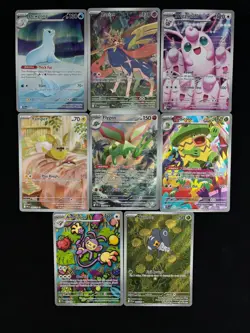 Phantasmal Flames Pokemon TCG Bulk lot of 8 Illustration Rare’s NM Lot 2 - Image 1