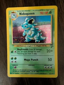 Nidoqueen 12/130 - Holo Rare Base Set 2 TCG - Pokemon Card Vintage Wotc MP - Image 1