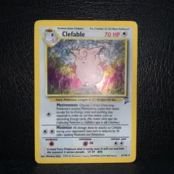Clefable 5/130 Base Set 2 Unlimited 1999-2000 Holo Rare Pokemon Card WOTC - LP - Image 3
