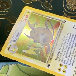 1st Edition Raichu 14/62 Fossil Holo Rare Pokemon Card LP + NM - - Image 5