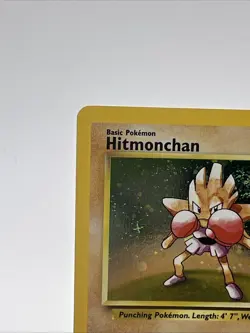 Pokemon TCG Hitmonchan 8/130 Base Set 2 Holo Rare English 1999 HP - Image 2