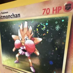 WOTC Pokemon TCG Base Set 2 Hitmonchan 8/130 Swirl Holo Rare English 70 HP Basic - Image 3