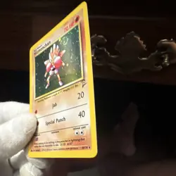 WOTC Pokemon TCG Base Set 2 Hitmonchan 8/130 Swirl Holo Rare English 70 HP Basic - Image 5