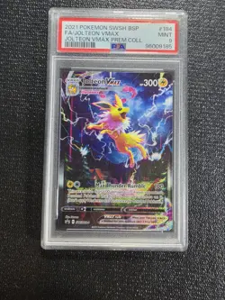 Pokemon 2021 Jolteon VMAX SWSH184 Full Art SWSH Black Star Promos PSA 9 - Image 1