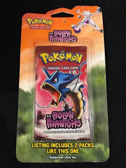 Pokemon TCG EX Holon Phantoms Lot Of 2x Blisters Booster Pack 2006 Gyarados - Image 1