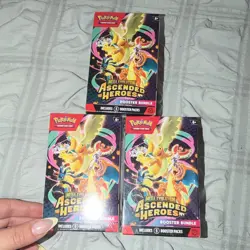 3 Pokemon TCG Mega Evolution Ascended Heroes Booster Bundle 18 Packs 180 Cards - Image 2