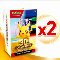 x 2 Pokemon TCG: 30th Celebration Booster Bundle (6 Packs) 🎗⬛ - Image 1