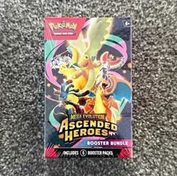 Pokemon TCG Mega Evolution Ascended Heroes Booster Box 6 Packs (60 Cards) - Image 1